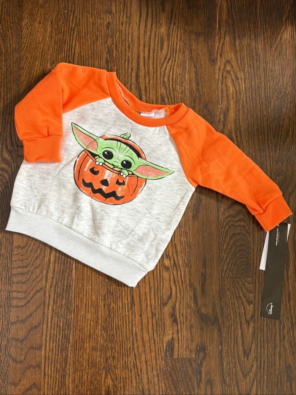 3/$30 NEW STAR WARS Infant 12 Months Baby Yoda Halloween Sweatshirt